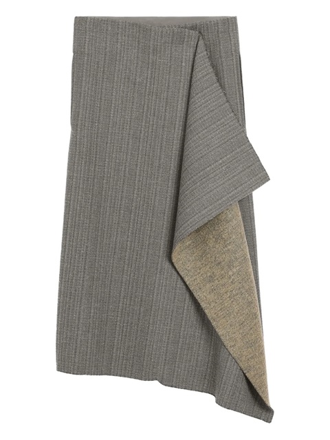 AMI Paris herringbone wrap skirt - Grey - zdjęcie produktu nr 1