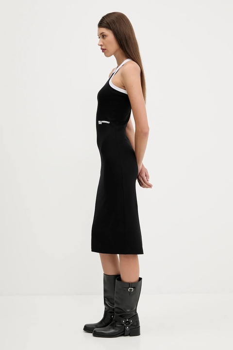 Karl Lagerfeld Jeans sukienka kolor czarny mini prosta A3W13008 - zdjęcie produktu nr 2