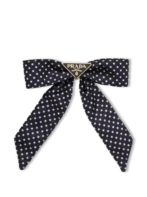 Prada polka dot hair bow - Blue - zdjęcie produktu nr 1