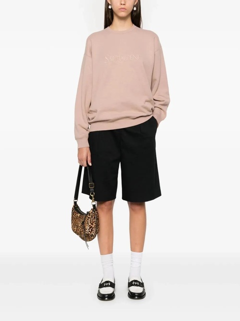 Saint Laurent logo-embroidered sweatshirt - Pink - zdjęcie produktu nr 2