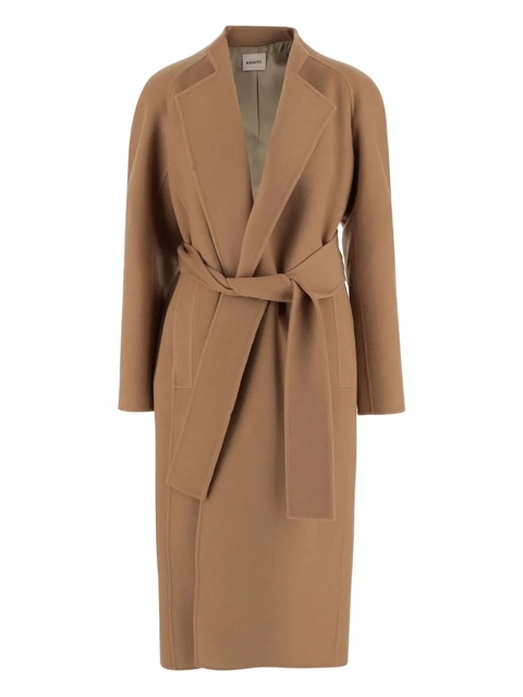 KHAITE belted raglan-sleeve coat - Brown - zdjęcie produktu nr 1