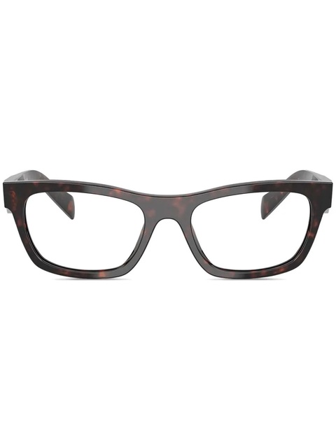 Prada Eyewear rectangle-frame glasses - Brown - zdjęcie produktu nr 1