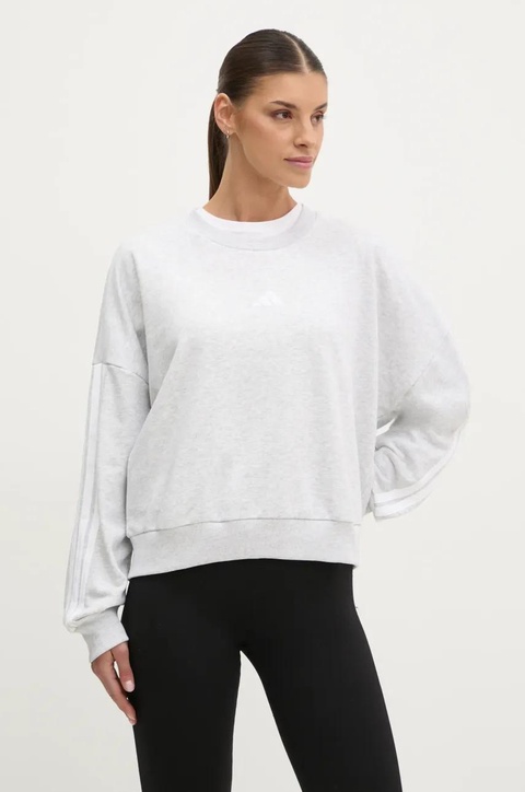 adidas bluza Essentials damska kolor szary melanżowa JD5292 - zdjęcie produktu nr 1