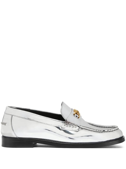 Versace Medusa metallic leather loafers - Silver - zdjęcie produktu nr 1