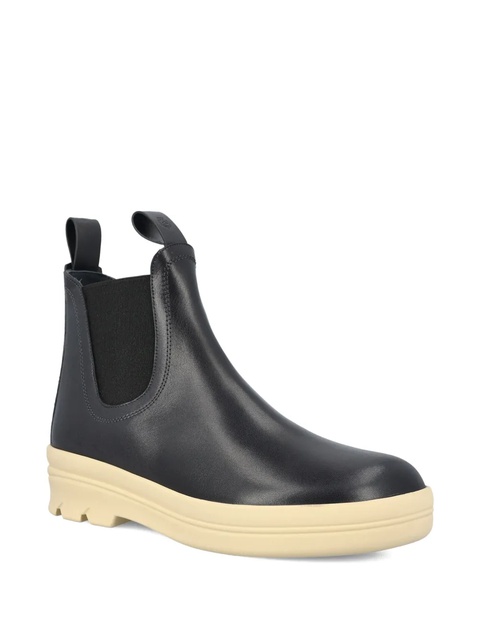 Loro Piana elastic-insert calfskin boots - Blue - zdjęcie produktu nr 2