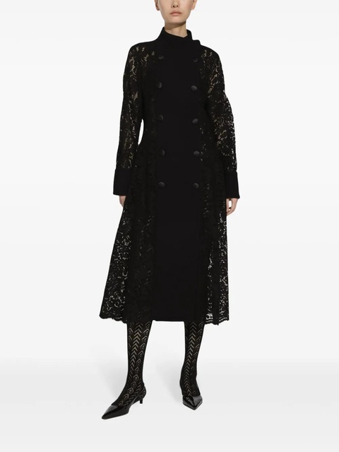 Dolce & Gabbana lace-panelling coat - Black - zdjęcie produktu nr 2