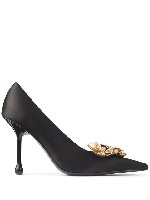 Jimmy Choo 95mm Ixia satin pumps - Black - zdjęcie produktu nr 1