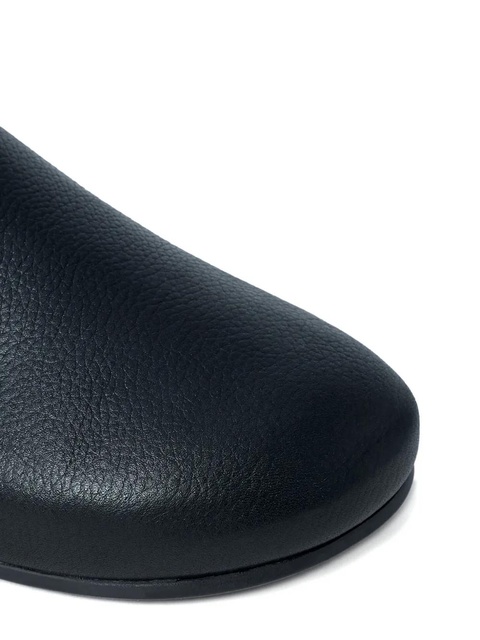 The Row Hudson leather flat mules - Black - zdjęcie produktu nr 2
