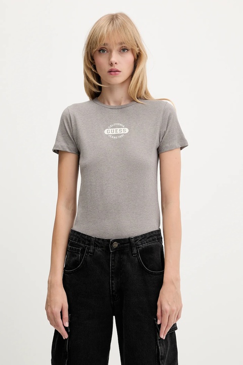 Guess Jeans t-shirt bawełniany damski kolor szary W5BI47 KCTX1 - zdjęcie produktu nr 1