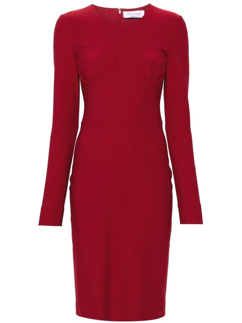 Blumarine bra-pattern jersey midi dress - Red - zdjęcie produktu nr 1