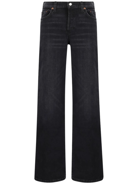 RE/DONE logo-patch wide-leg jeans - Black - zdjęcie produktu nr 1