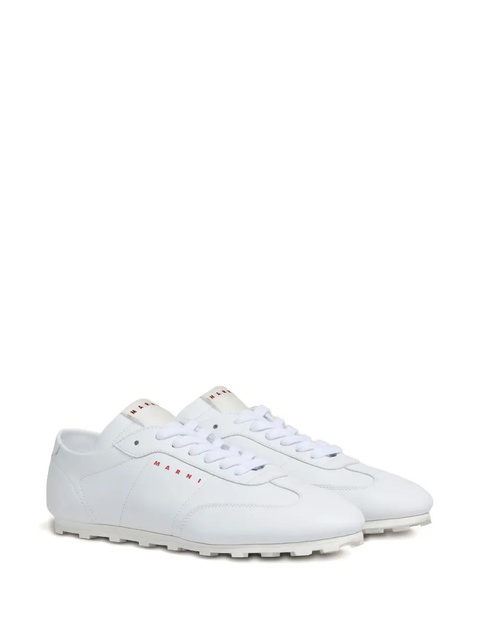 Marni leather lace-up sneakers - White - zdjęcie produktu nr 2