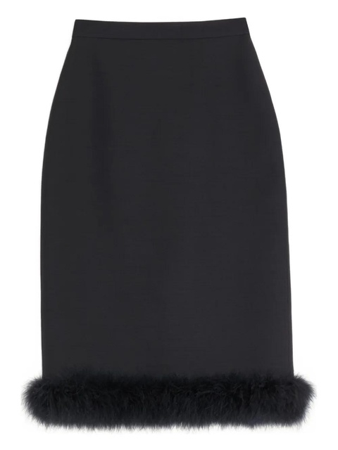 Valentino Garavani feather-hem mini skirt - Black - zdjęcie produktu nr 1