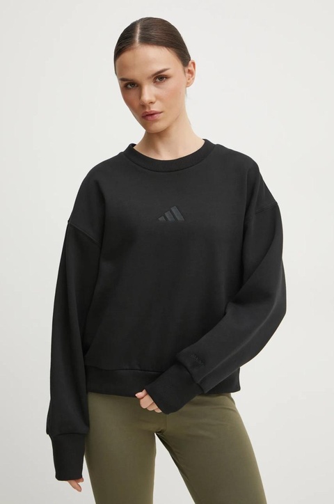 adidas bluza ALL SZN damska kolor czarny gładka IX3812 - zdjęcie produktu nr 1