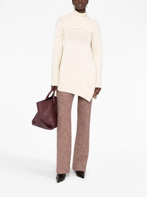 Jil Sander detachable-panel ribbed-knit jumper - Neutrals - zdjęcie produktu nr 2