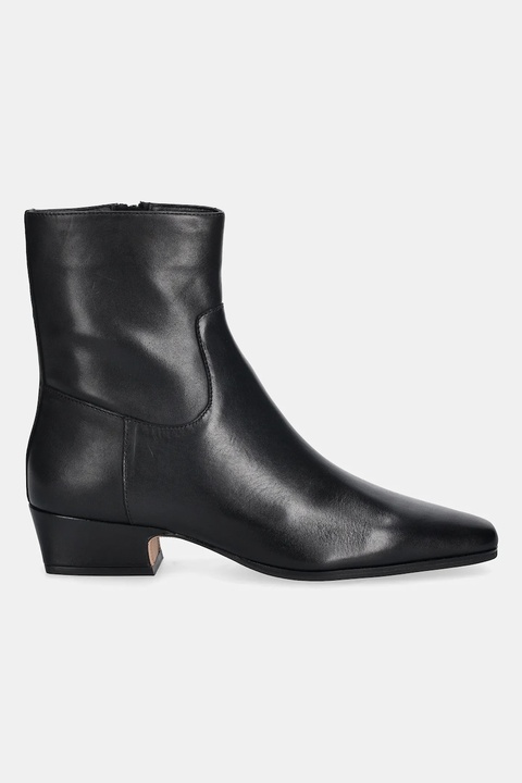 Nokwol botki skórzane Dusty Black Nappa damskie kolor czarny na słupku Dusty Black Nappa - zdjęcie produktu nr 2