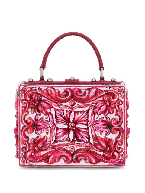 Dolce & Gabbana Dolce Box Majolica-print shoulder bag - Pink - zdjęcie produktu nr 2