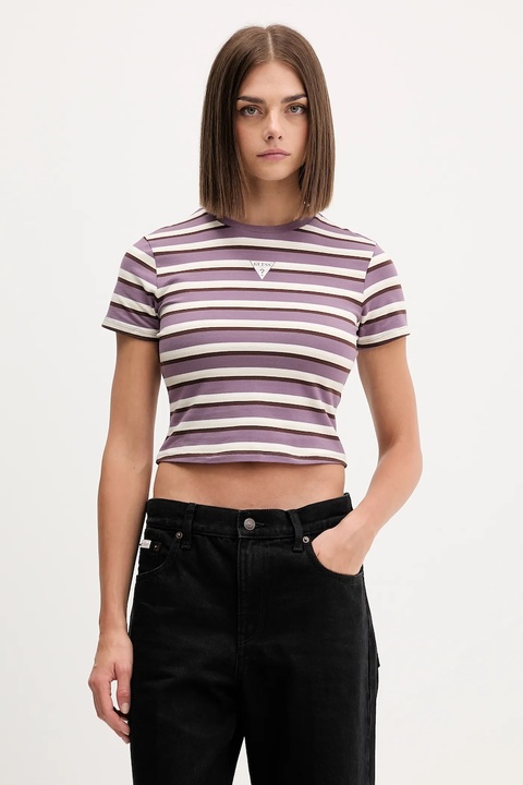 Guess Originals t-shirt damski kolor fioletowy W5GI57 J1314 - zdjęcie produktu nr 1