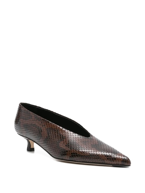 Aeyde 45mm Clara pointed-toe pumps - Brown - zdjęcie produktu nr 1
