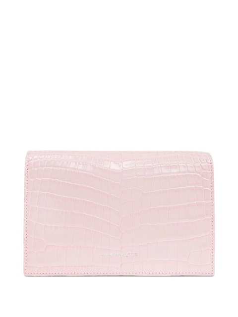 Alexander McQueen small Skull crocodile-embossed shoulder bag - Pink - zdjęcie produktu nr 2