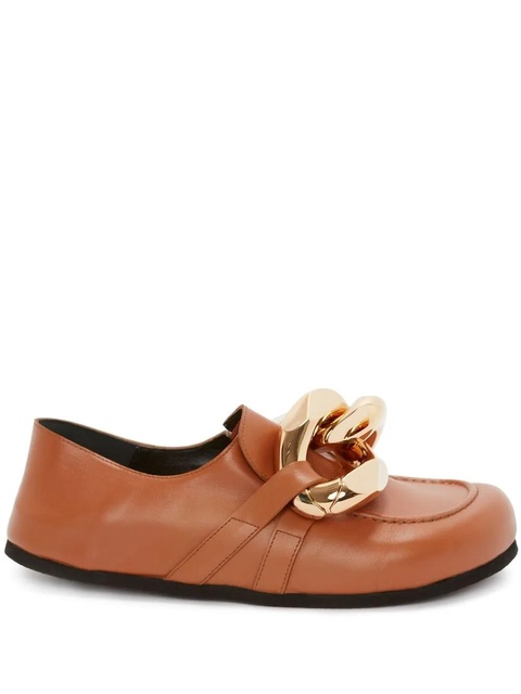 JW Anderson Chain leather loafers - Brown - zdjęcie produktu nr 1