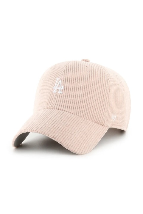 47 brand czapka z daszkiem sztruksowa MLB Los Angeles Dodgers kolor różowy B-THCBR12EWS-PK - zdjęcie produktu nr 1