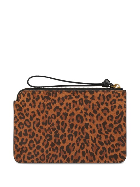 ISABEL MARANT leopard-print studded clutch bag - Brown - zdjęcie produktu nr 2