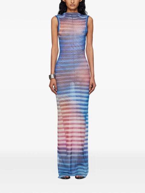 Jean Paul Gaultier striped-pattern maxi dress - Blue - zdjęcie produktu nr 1