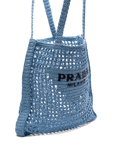 Prada crochet tote bag - Blue - zdjęcie produktu nr 2