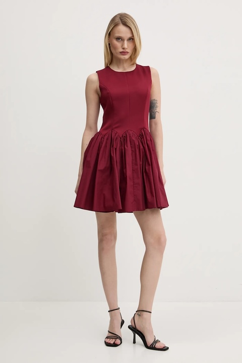 Never Fully Dressed sukienka Mini Monika kolor bordowy mini rozkloszowana NFDDR1918 - zdjęcie produktu nr 2