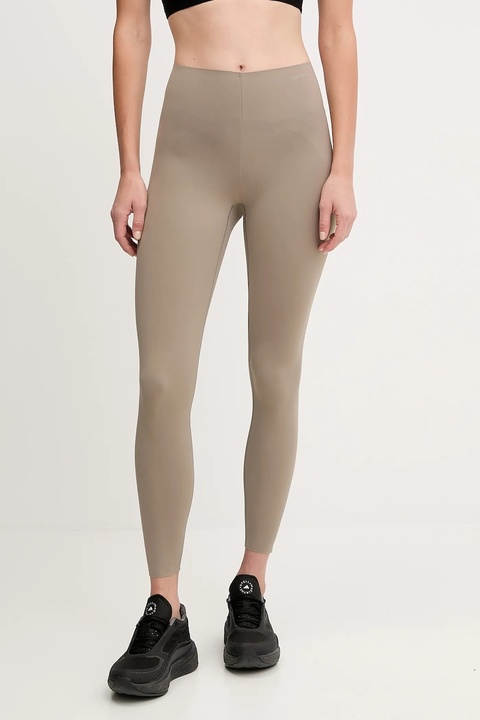 Calvin Klein Performance legginsy damskie kolor beżowy gładkie LVGWF5L660 - zdjęcie produktu nr 1