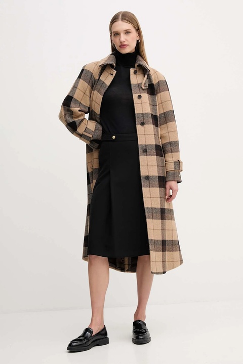 Tommy Hilfiger spódnica kolor czarny midi rozkloszowana WW0WW48263 - zdjęcie produktu nr 2