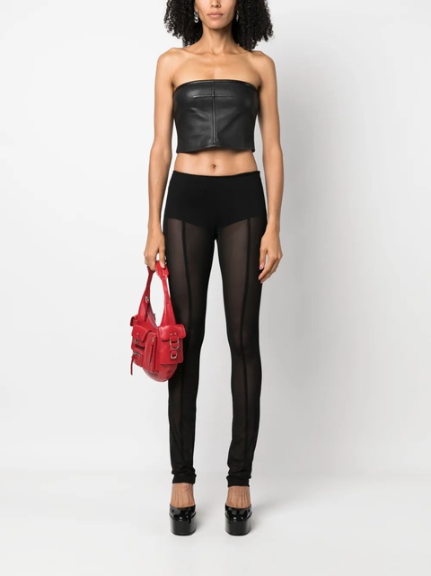 Blumarine low-rise semi-sheer trousers - Black - zdjęcie produktu nr 2