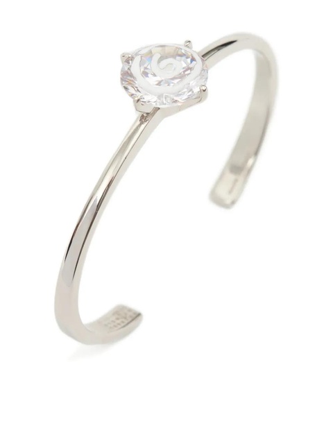 MM6 Maison Margiela crystal-rose cuff bracelet - Silver - zdjęcie produktu nr 2