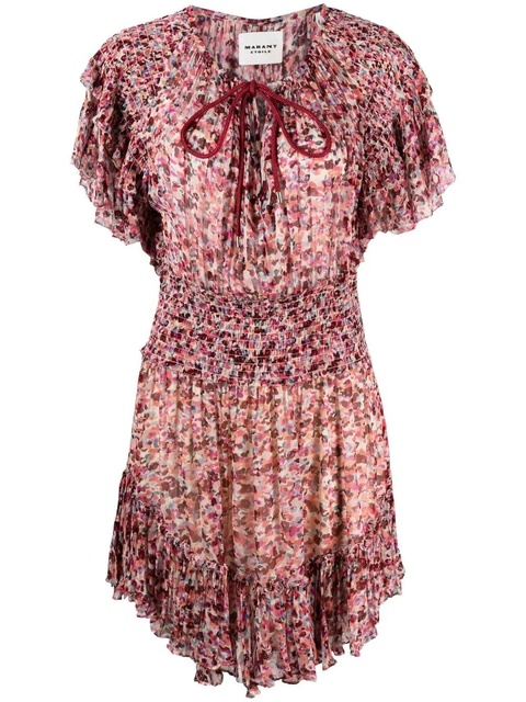 MARANT ÉTOILE Florise abstract-print dress - Red - zdjęcie produktu nr 1