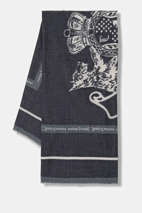 Juicy Couture chusta Pashmina damska kolor czarny wzorzysta AIJFO8612WPO - zdjęcie produktu nr 2
