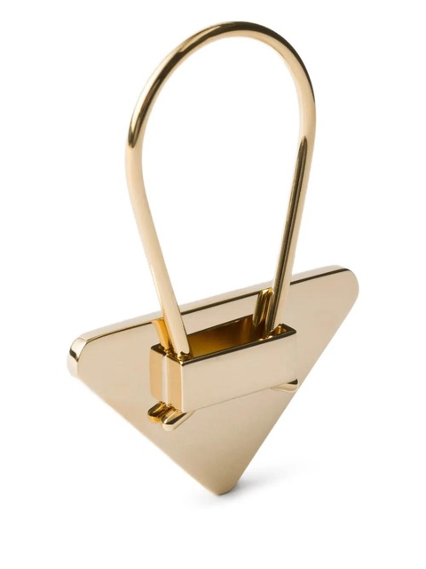 Prada triangle-logo keyring - Gold - zdjęcie produktu nr 2