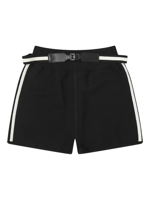 Max Mara belted side-stripe shorts - Black - zdjęcie produktu nr 1
