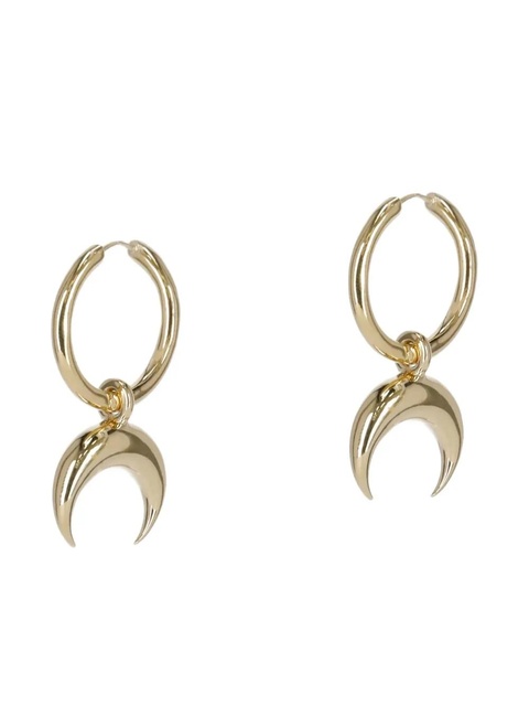 Marine Serre moon-pendant hoop earrings - Gold - zdjęcie produktu nr 2
