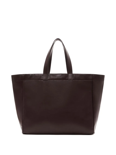 ANINE BING large Rio logo-plaque leather tote bag - Red - zdjęcie produktu nr 2