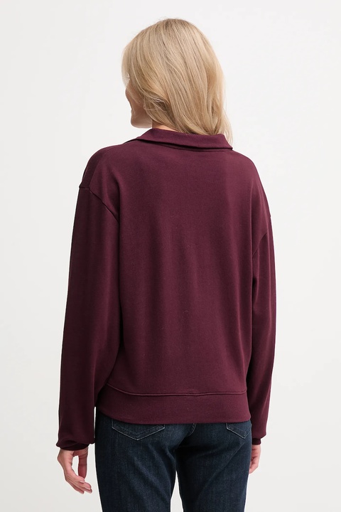 Tommy Hilfiger bluza damska kolor bordowy z aplikacją UW0UW06078 - zdjęcie produktu nr 2