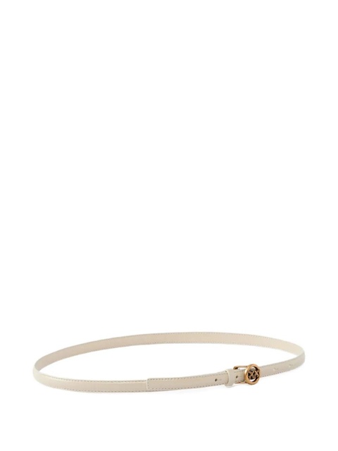PINKO logo leather belt - White - zdjęcie produktu nr 1