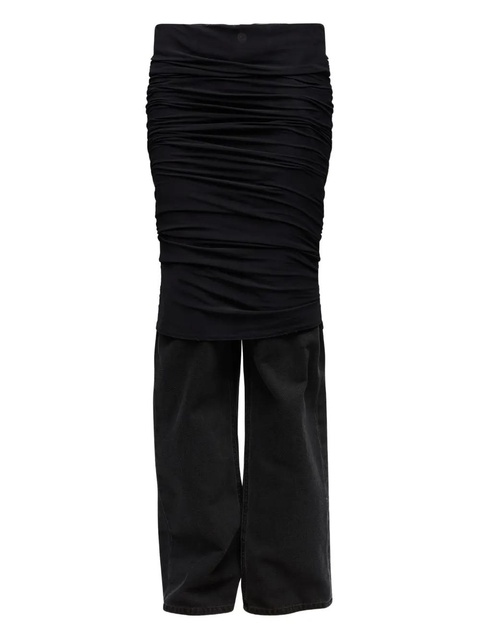 MM6 Maison Margiela gathered jeans - Black - zdjęcie produktu nr 2