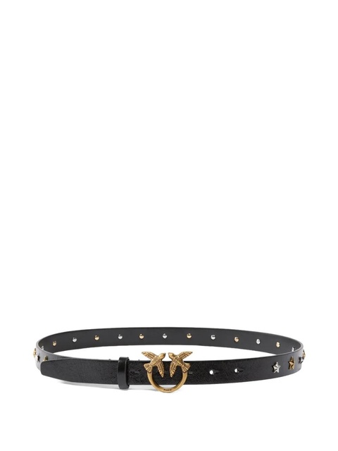 PINKO star-embellished Love Birds-buckle belt - Black - zdjęcie produktu nr 1