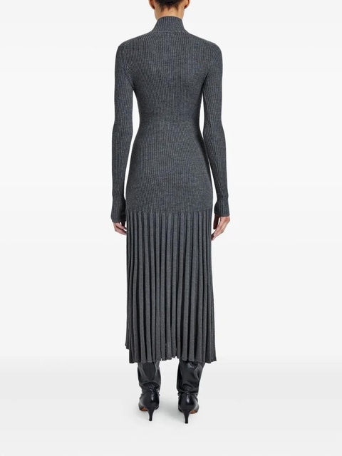 Proenza Schouler ribbed pleated midi day dress - Grey - zdjęcie produktu nr 2
