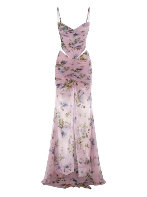 Blumarine floral print cut-out dress - Pink - zdjęcie produktu nr 1