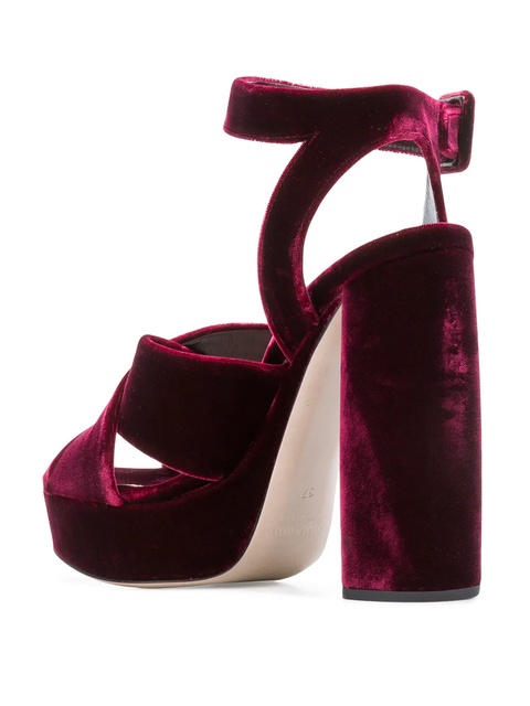 Miu Miu double strap platform sandals - Pink - zdjęcie produktu nr 2