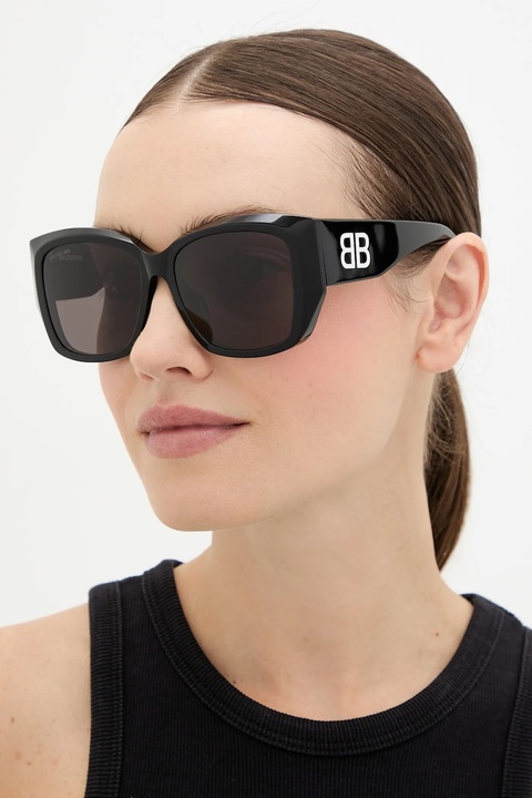 Balenciaga okulary przeciwsłoneczne damskie kolor czarny BB0445SK - zdjęcie produktu nr 1