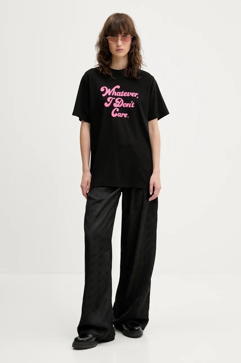 HUGO t-shirt bawełniany damski kolor czarny 50539107 - zdjęcie produktu nr 2