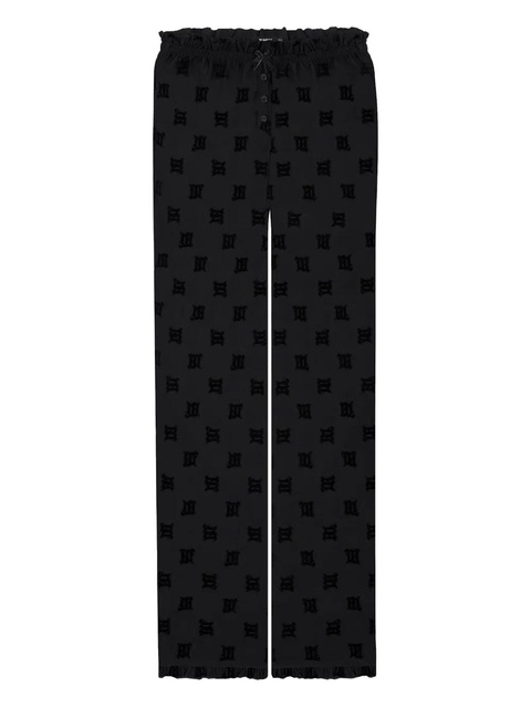 MISBHV velour-monogram pajama bottoms - Black - zdjęcie produktu nr 1